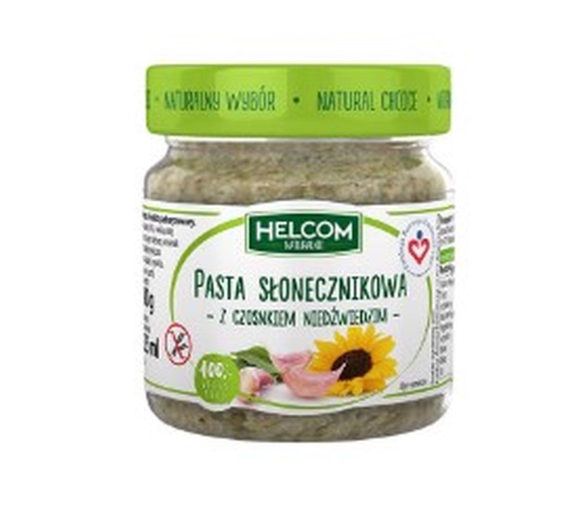 Helcom Pasta słonecznikowa z czosnkiem niedźwiedzim 180g