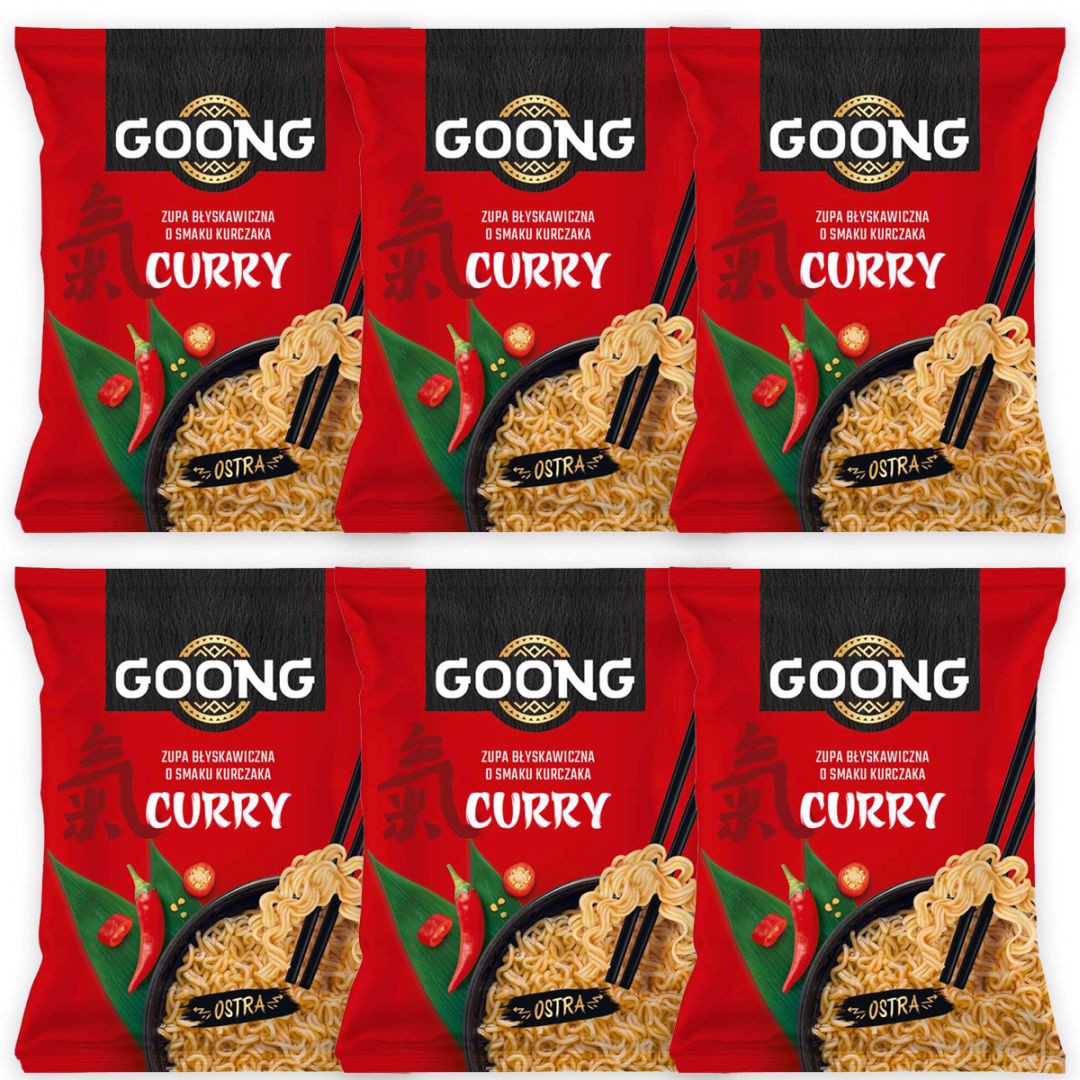 Goong Zupa Błyskawiczna o smaku kurczaka curry 65 g x 6 sztuk