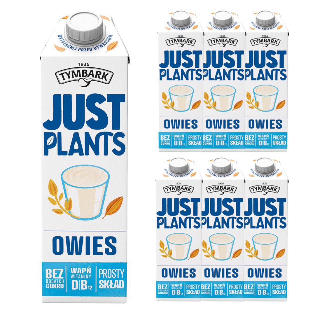 Tymbark Just Plants Napój owies 1 l x 6 sztuk