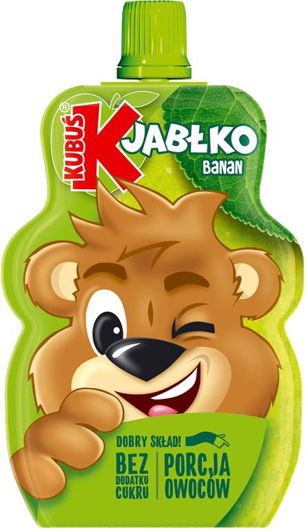 Kubuś Mus 100% jabłko banan 100 g x 8 sztuk