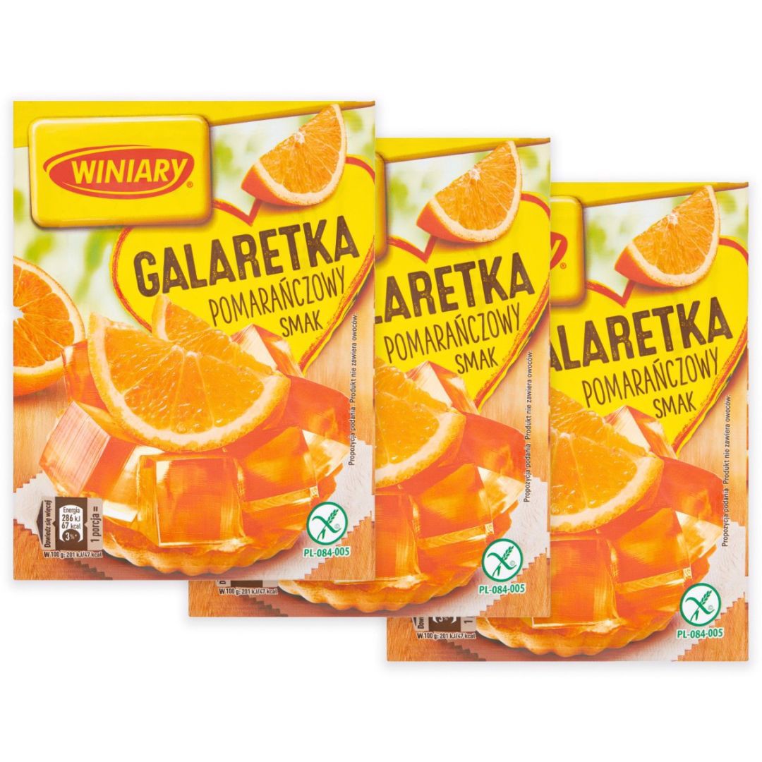 Winiary Galaretka pomarańczowy smak 71 g x 3 sztuk