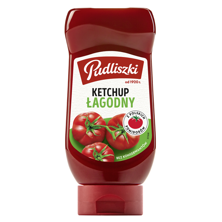 Pudliszki Ketchup łagodny 480 g x 8 sztuk