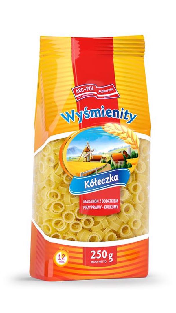 ARC-POL Makaron Popularny kółeczka 250 g x 2 sztuk