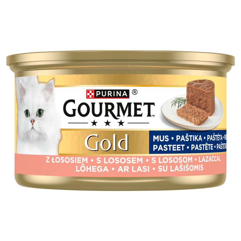 Gourmet Gold Karma mokra dla dorosłych kotów mus z łososiem 85 g