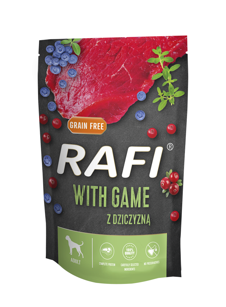 Mokra karma Dolina Noteci Rafi Adult mix smaków 24 x 500G