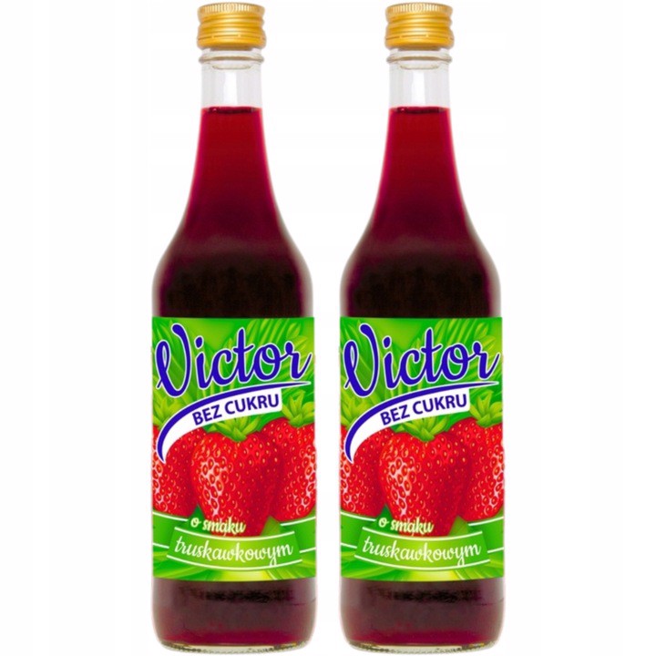 Cymes Vivtor Syrop o smaku truskawkowym bez cukru 500ml x 2 sztuk