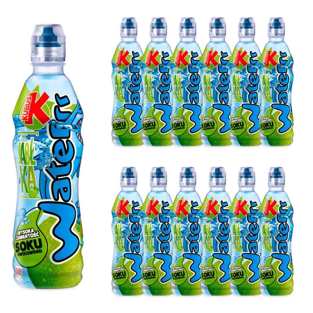Kubuś Waterrr Napój o smaku jabłka 500 ml x 12sztuk