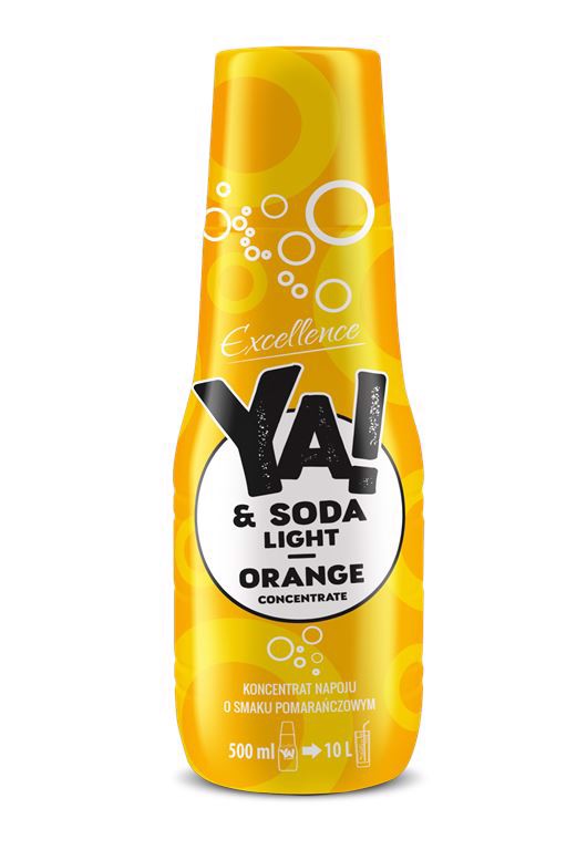 Ya! Koncentrat do soda stream o smaku pomarańczowym bez dodatku cukru 500ml