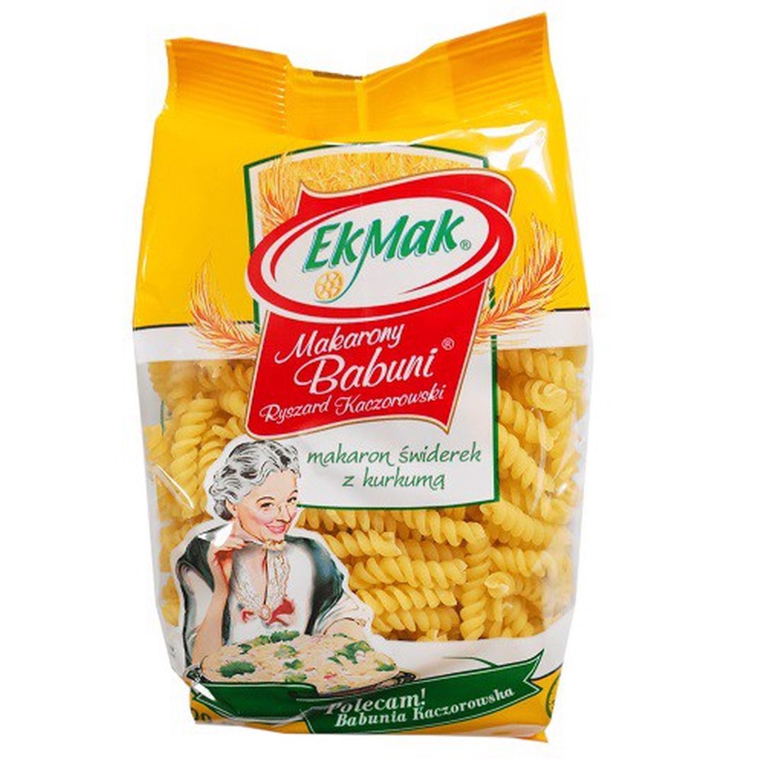 Eko Mak Makarony Babuni świderek z kurkumą 400g