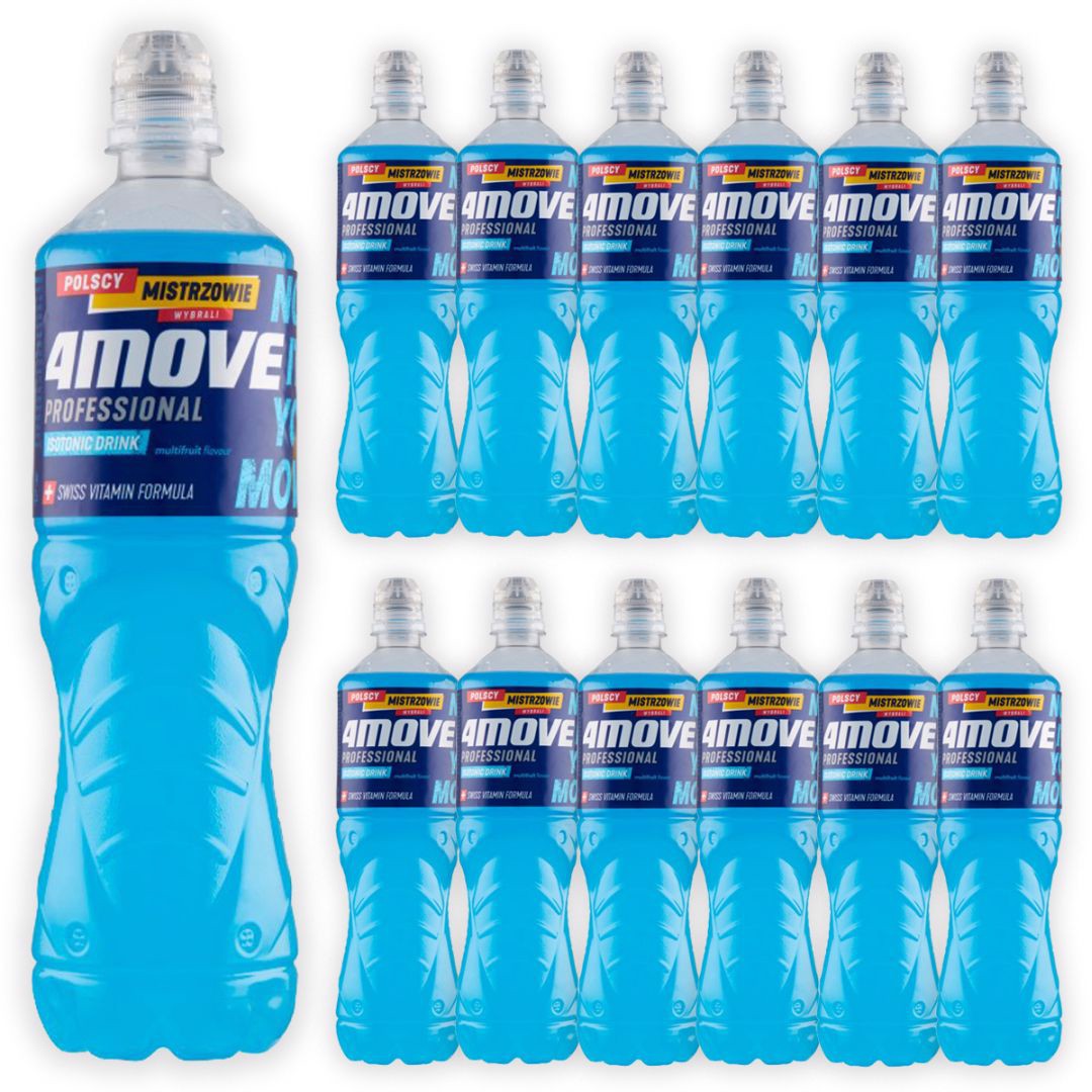 4Move Napój izotoniczny niegazowany o smaku wieloowocowym 750 ml x 12 sztuk