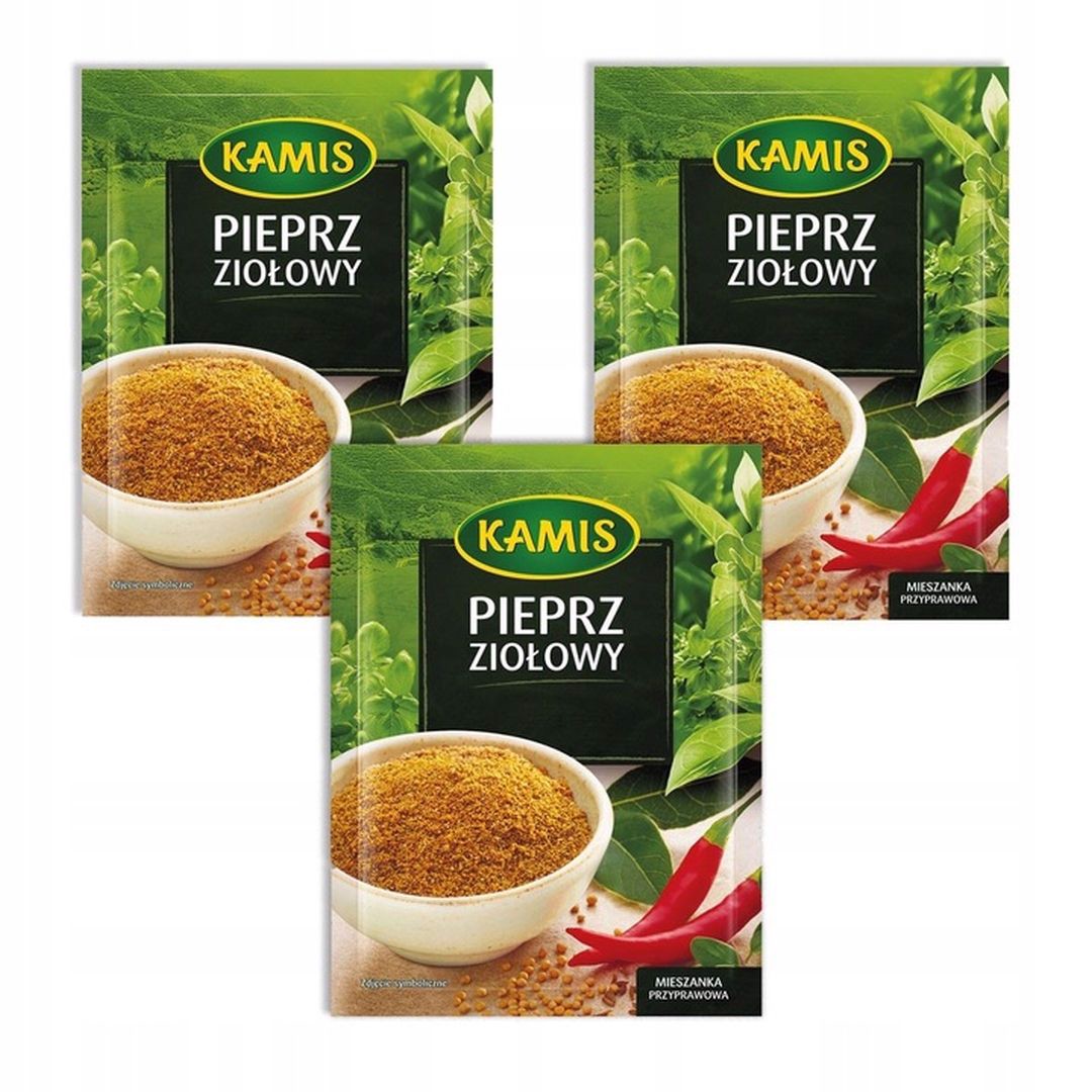 Kamis Pieprz ziołowy Mieszanka przyprawowa 15 g x 3 sztuk