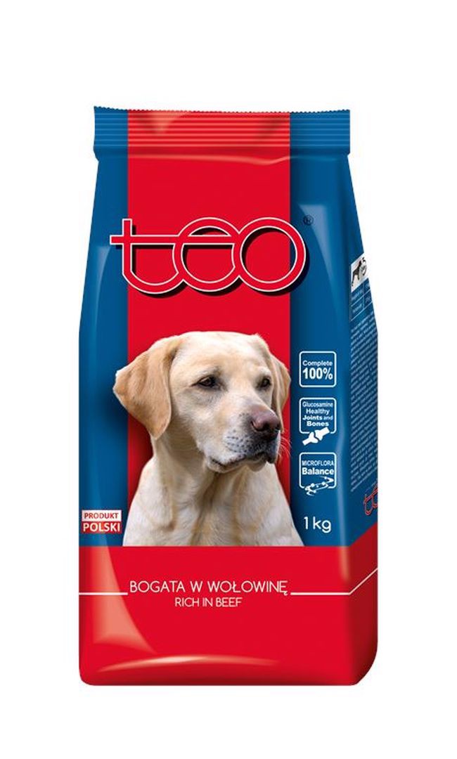 Karma sucha dla psa TEO bogata w wołowinę 1 kg