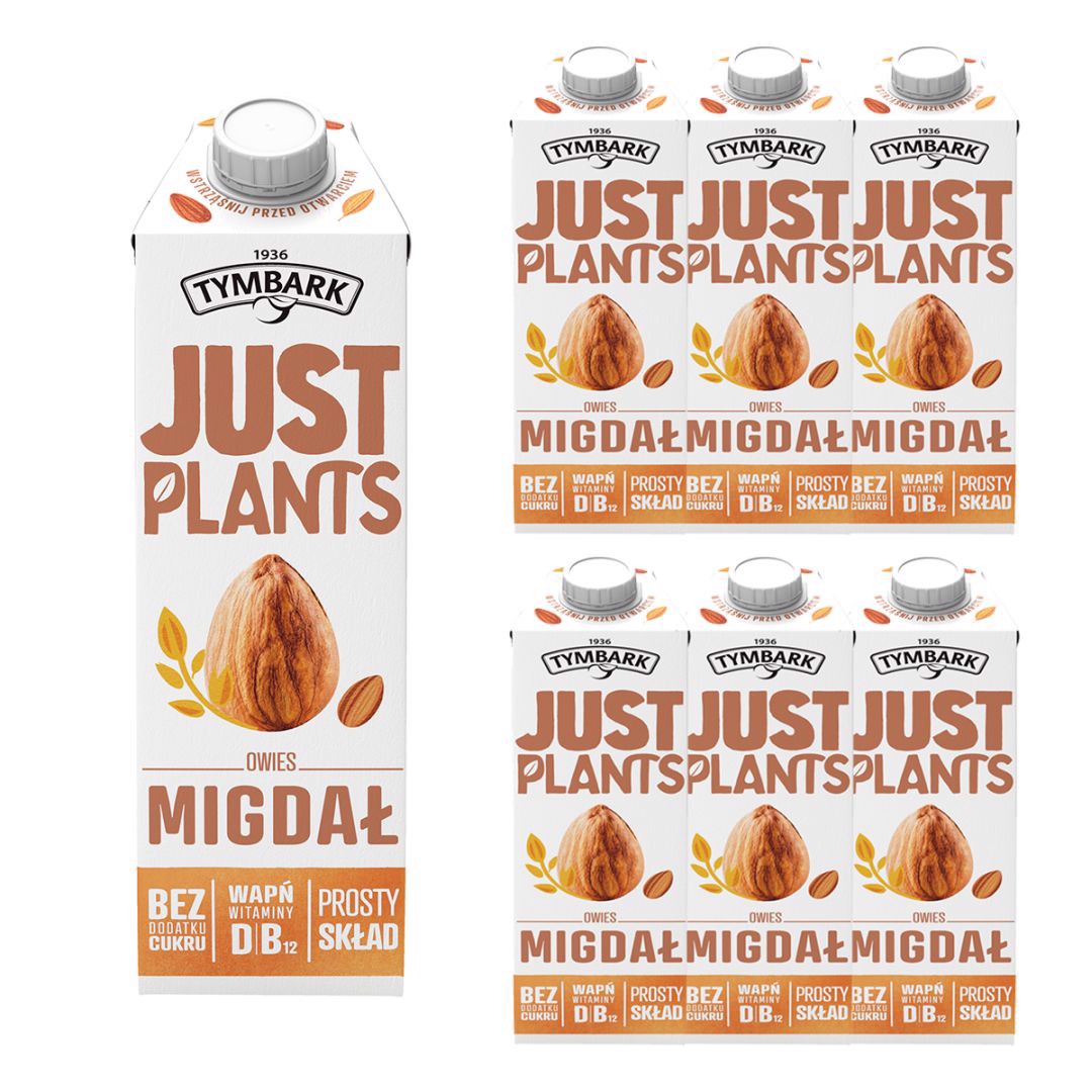 Tymbark Just Plants Owies Migdał 1 l x 6 sztuk