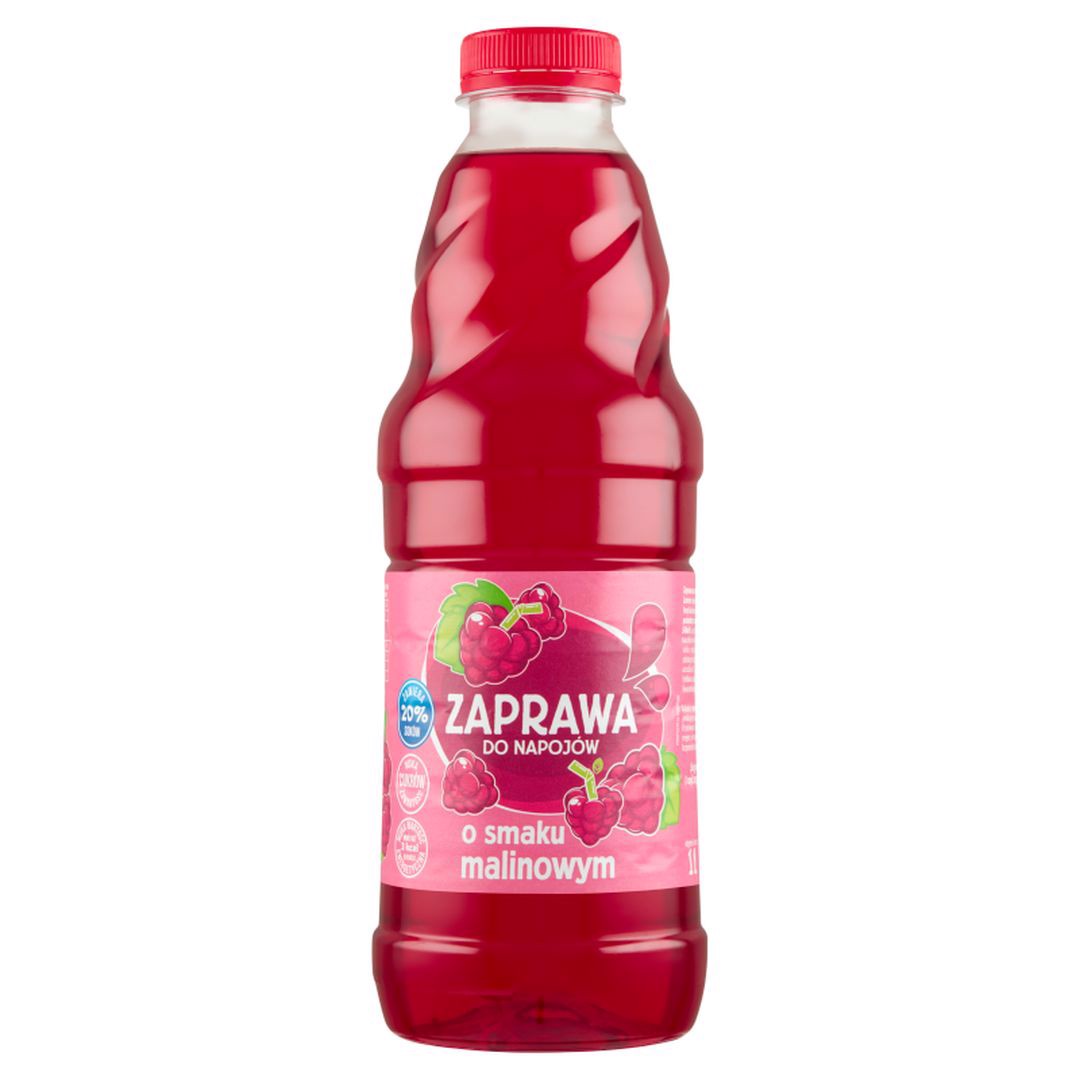 Zaprawa do napojów o smaku malinowym 1 l
