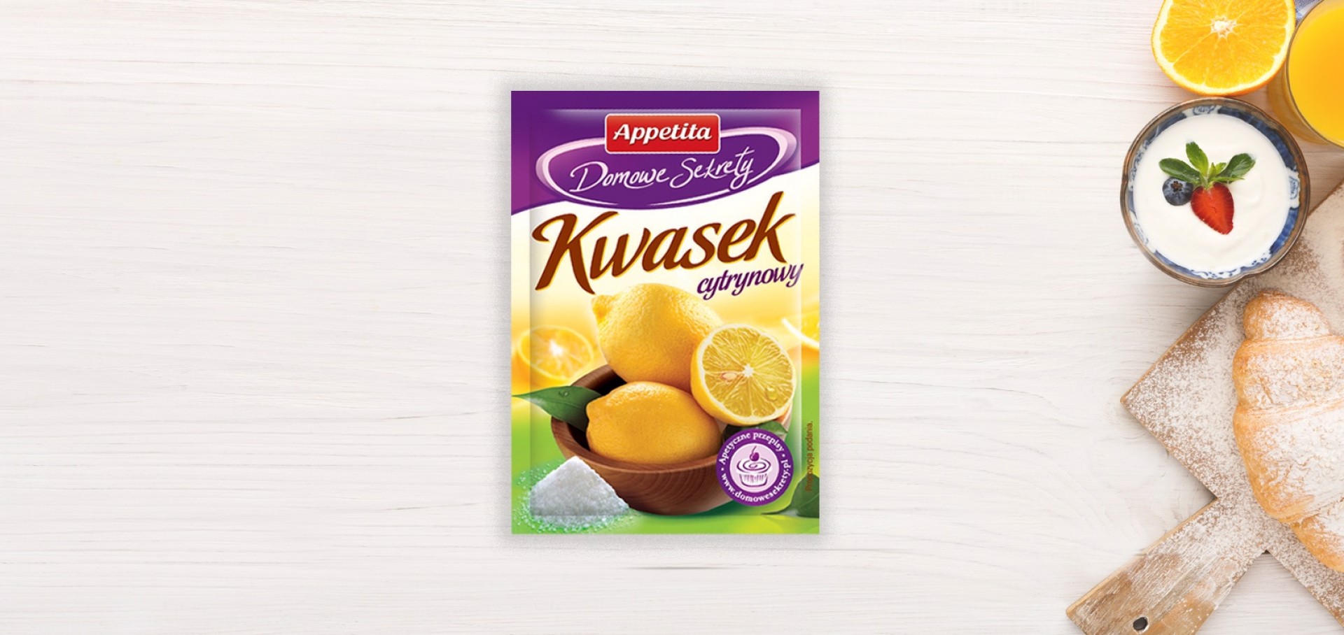 Appetita Domowe Sekrety Kwasek cytrynowy 20 g x 30 sztuk