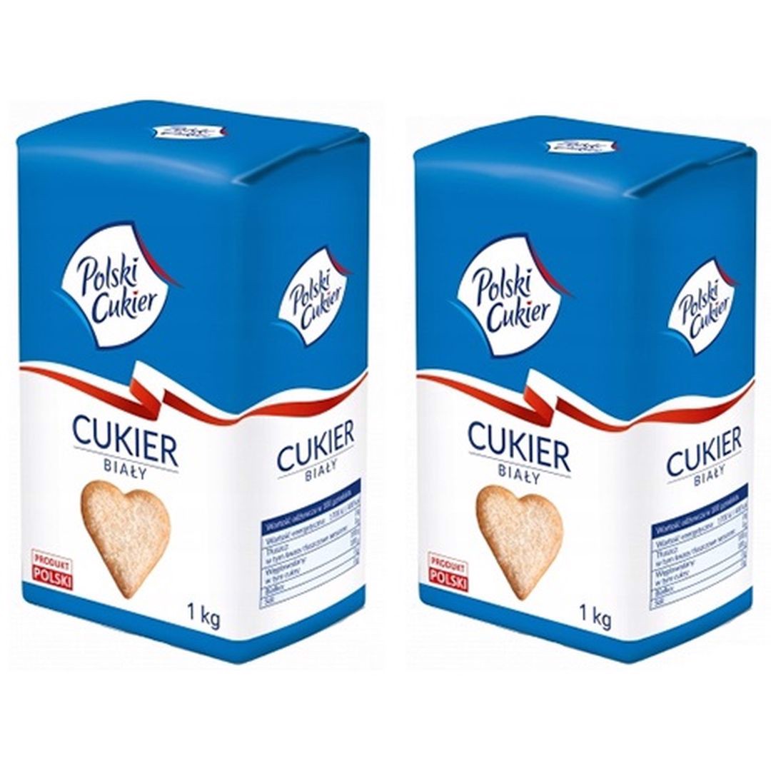 Polski Cukier Cukier biały 1 kg x 2 sztuk