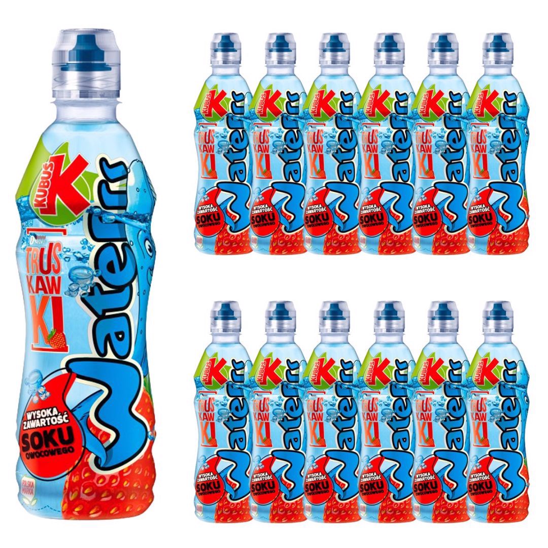 Kubuś Waterrr Napój o smaku truskawki 500 ml x 12 sztuk