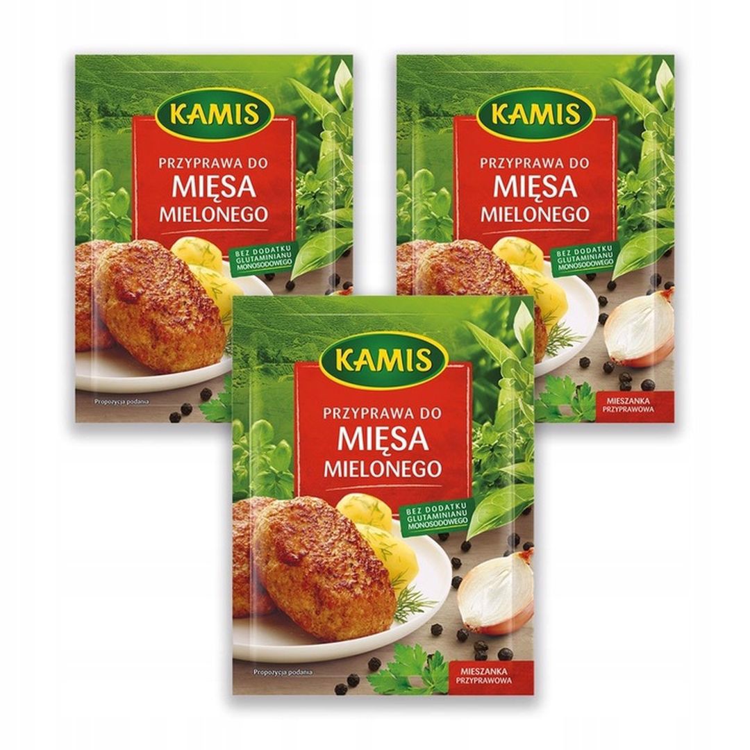 Kamis Przyprawa do mięsa mielonego Mieszanka przyprawowa 20 g x 3 sztuk