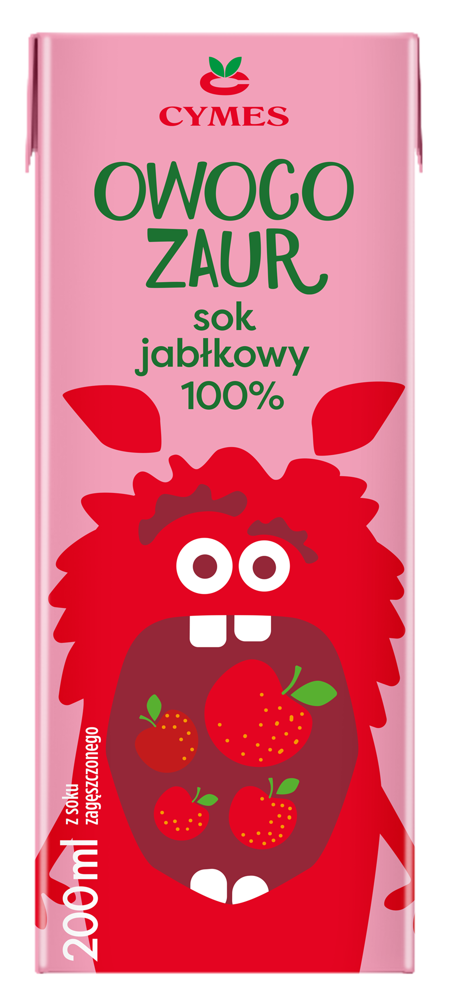 CYMES Owocozaur Sok o smaku jabłkowym 200ml