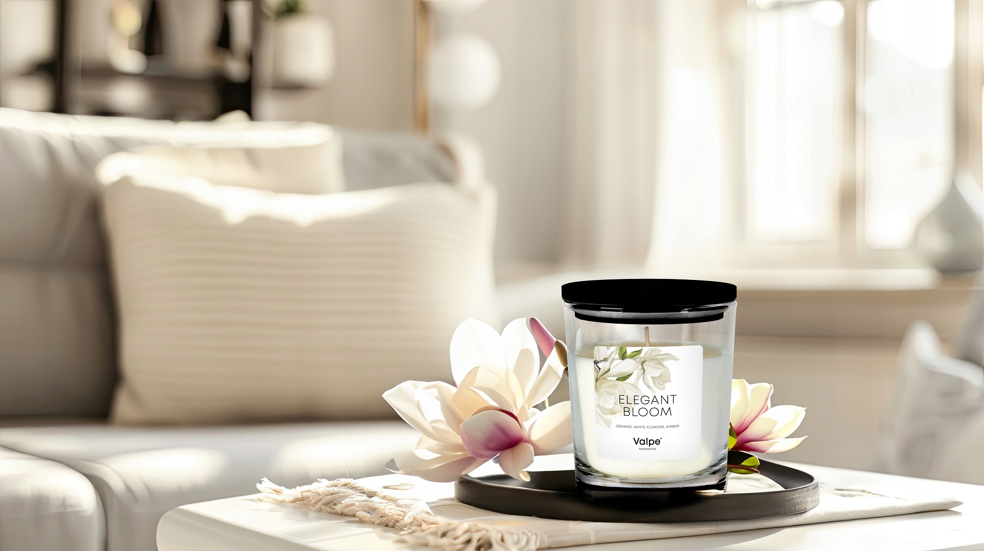 Świeca zapachowa BISPOL Valpe sn95d-439 (Elegancki kwiat) ~50h