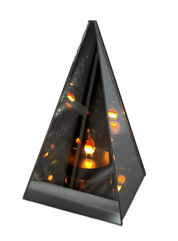 Lampion lustrzany LINDO HOME Piramida 3D LED 20 cm