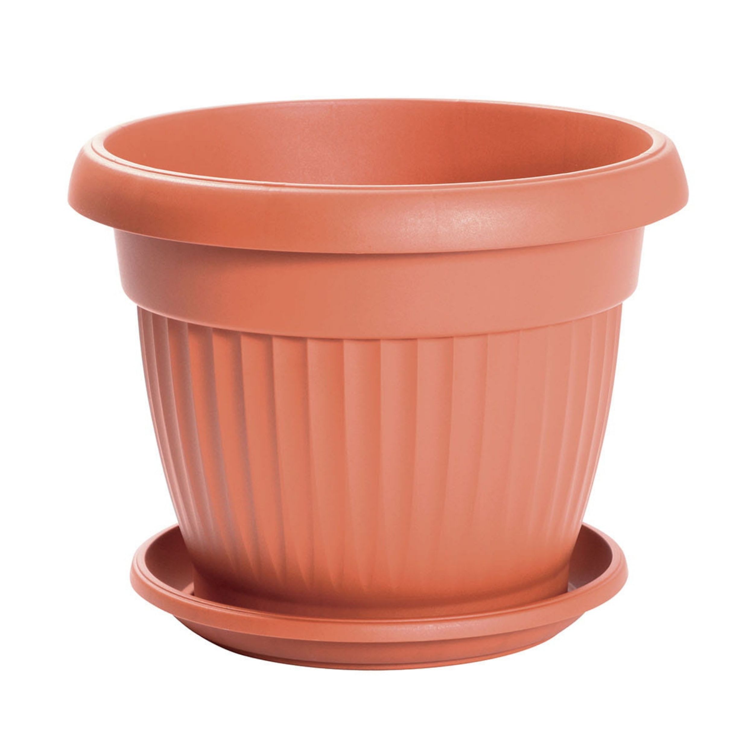 Doniczka klasyczna Terra DCE25 z podstawką | Terakota, Wymiary 25x19.5 cm, Prosperplast