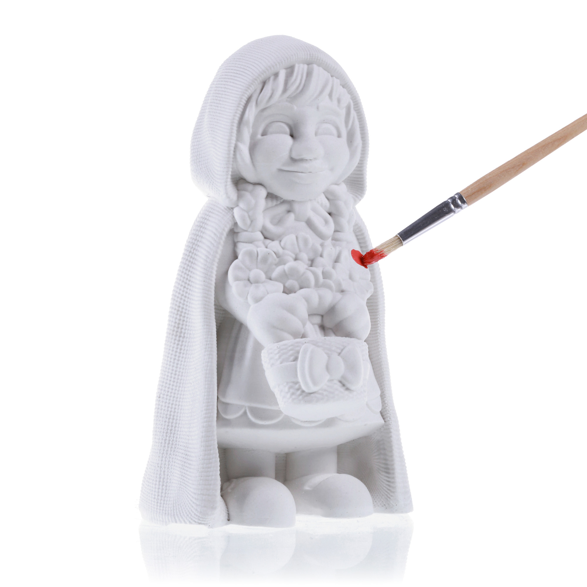 Kolorowanka 3D Czerwony kapturek Figurka gipsowa