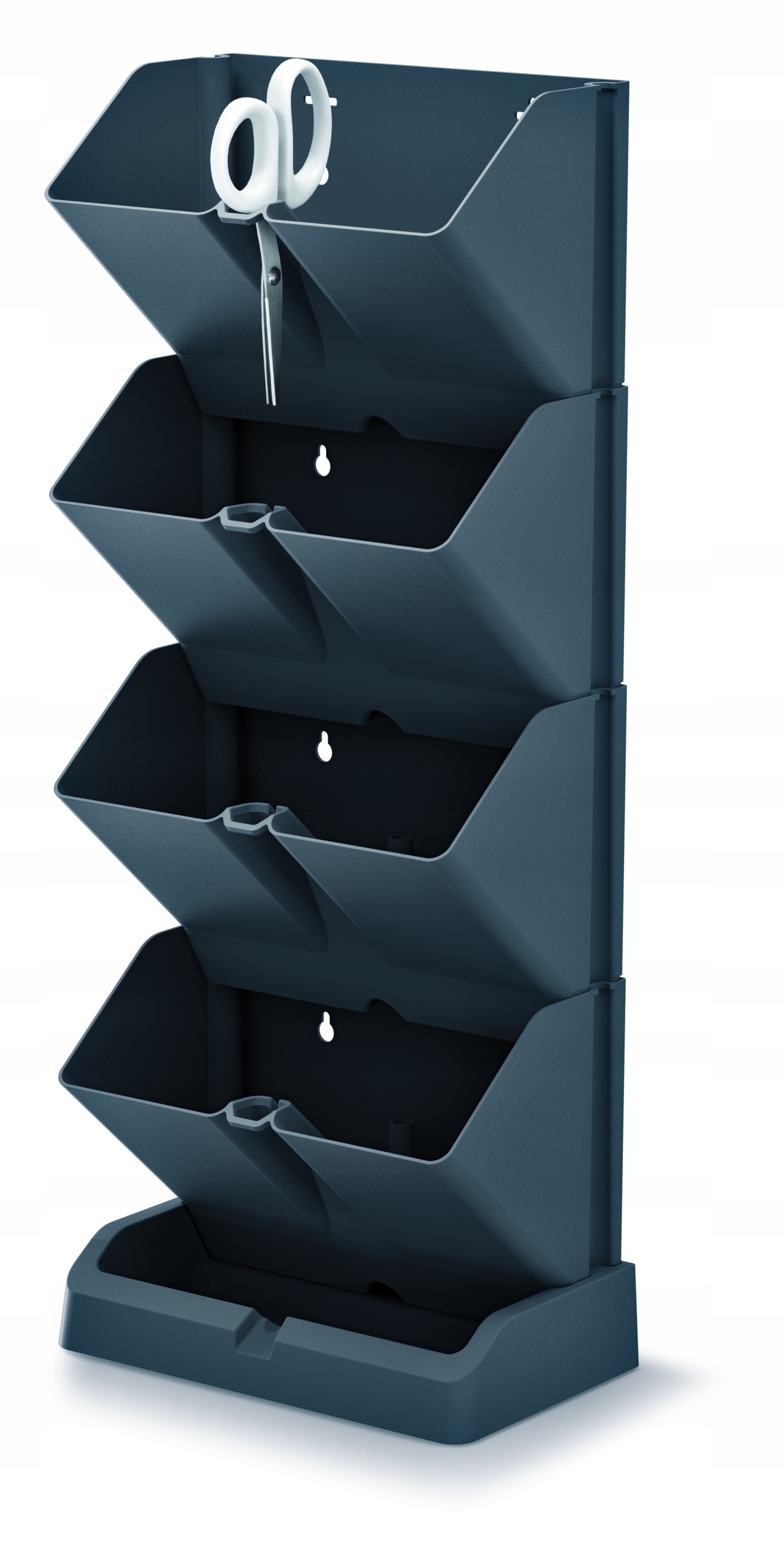 Ogród wertykalny wiszący MINI CASCADE IO1W200 | Antracyt, Wymiary 11.4x19.5x47.5 cm, Kolor Antracyt, Prosperplast