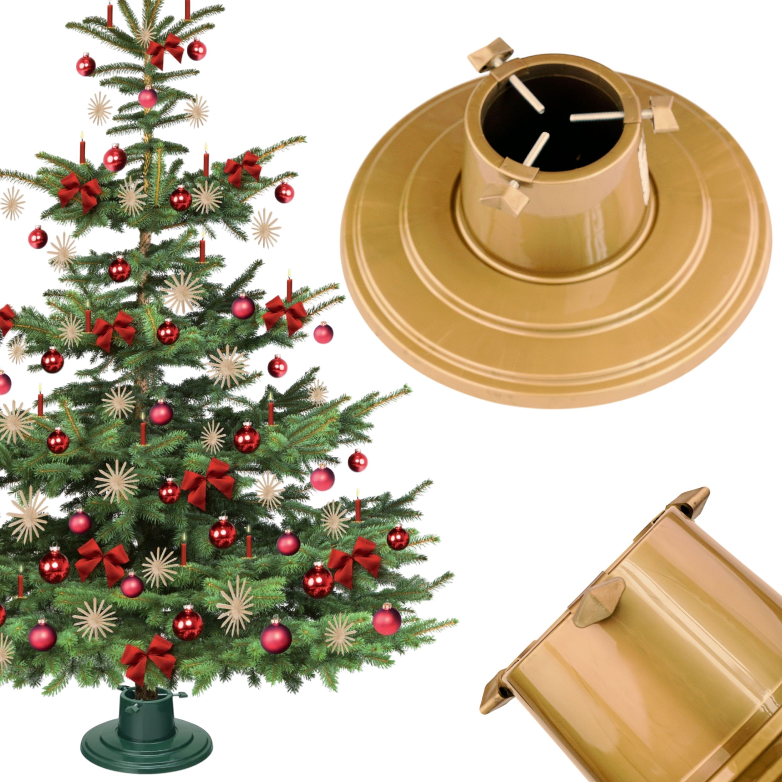 Stojak choinkowy Orbit | Złoty