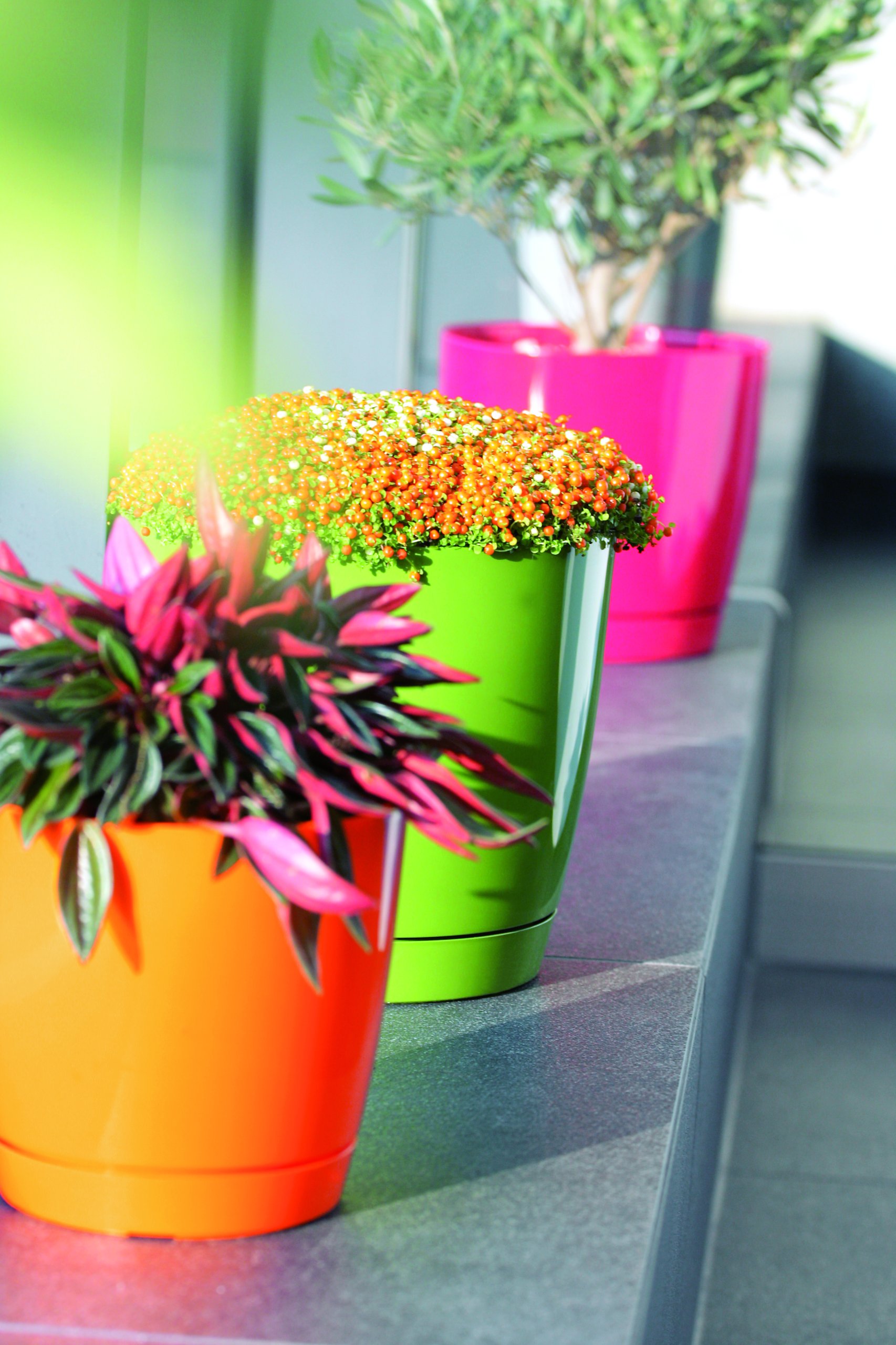 Doniczka COUBI DUOP120 z podstawką | Biały, Kształt Okrągły, Wymiary 12x11 cm, Kolor Biały, Prosperplast