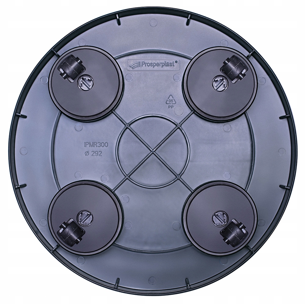 Platforma jezdna okrągła IPMR400 | Antracyt, Kształt Okrągły, Wymiary 39x4.5 cm, Kolor Antracyt, Prosperplast