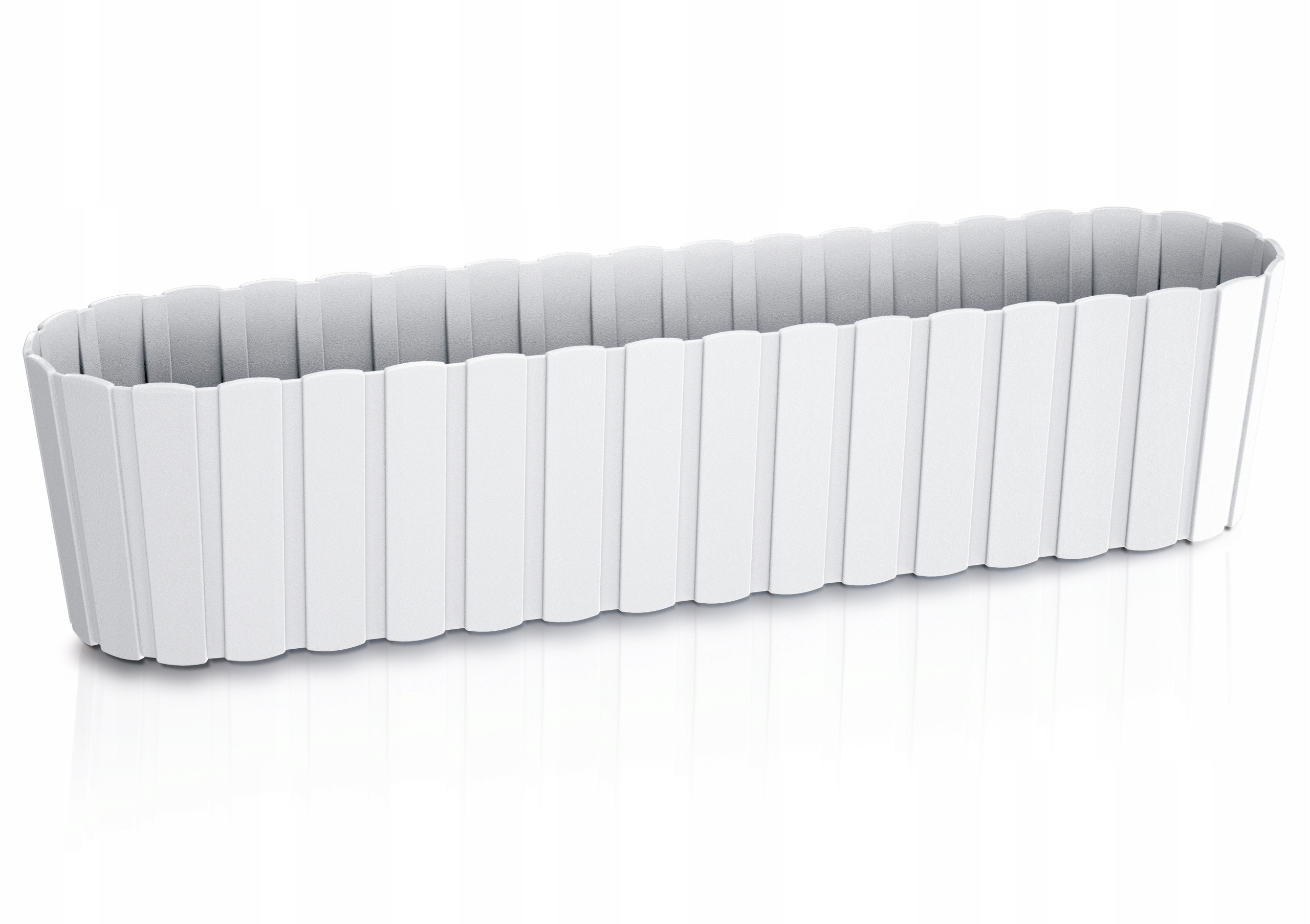 Doniczka podłużna Boardee Case DDEC600 | Biały, Kształt Prostokątny, Wymiary 14.4x58.7x13 cm, Kolor Biały, Prosperplast