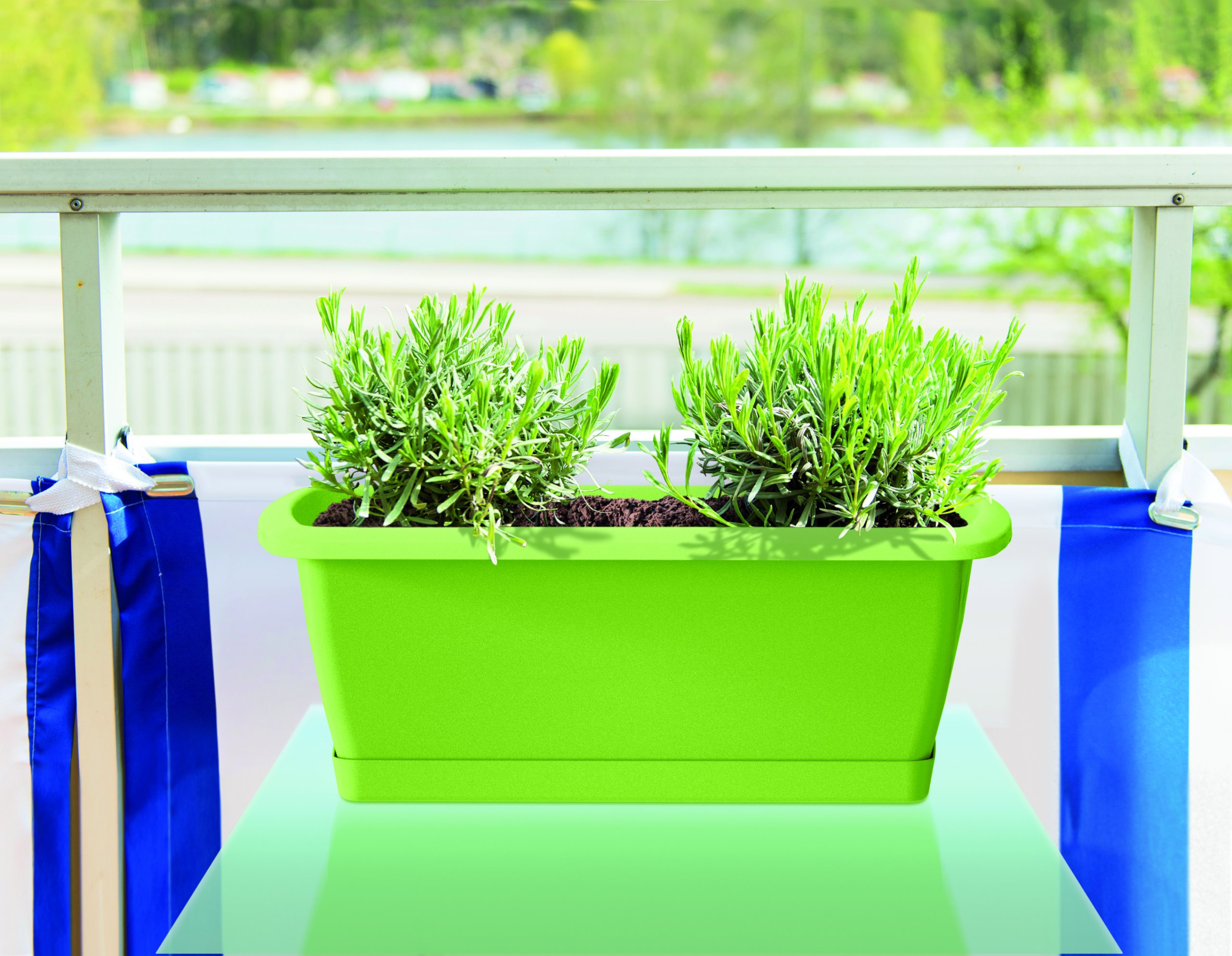 Skrzynka balkonowa ESPANA SET ISE400P | Brązowy, Kształt Prostokątny, Wymiary 18x39x14 cm, Kolor Brązowy, Prosperplast