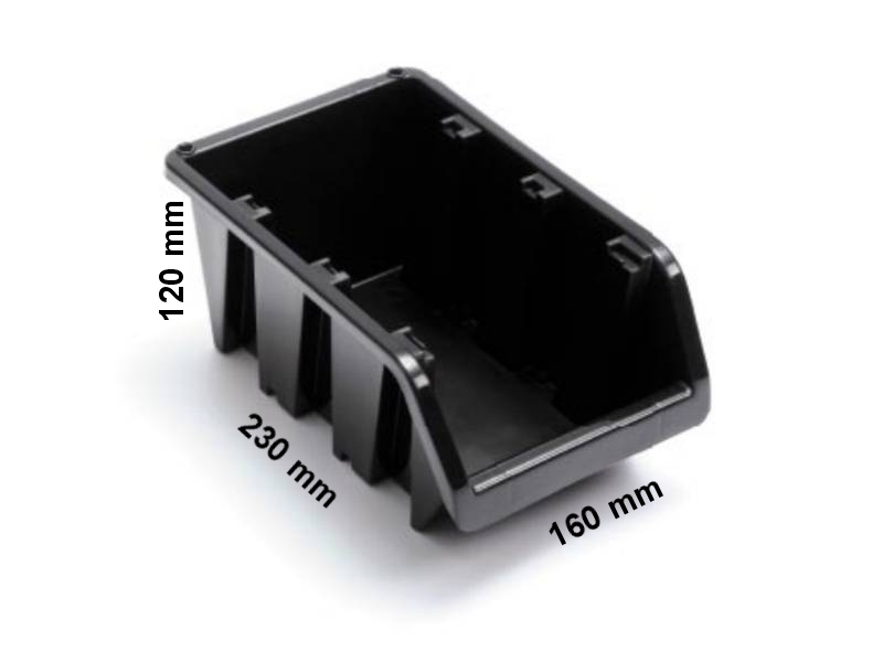 4xPOJEMNIK magazynowy NP10 CZARNY+ listwa metalowa