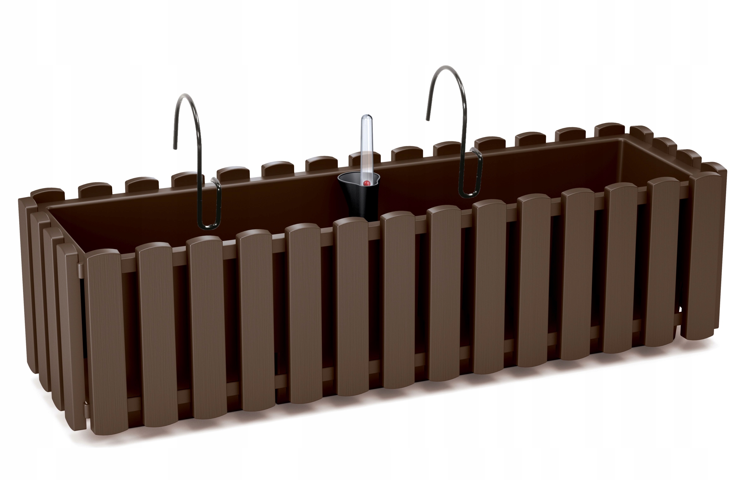 Skrzynka balkonowa Boardee Fencycase 600W | Brąz, Kształt Prostokątny, Wymiary 18x58x16.2 cm, Kolor Brąz, Prosperplast