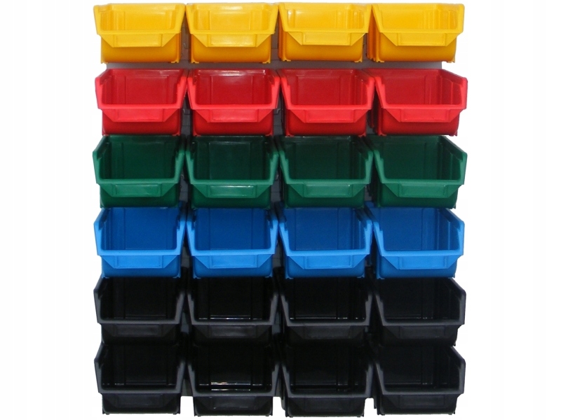 Zestaw pojemników Ecobox mały x24 + tablica Kolor