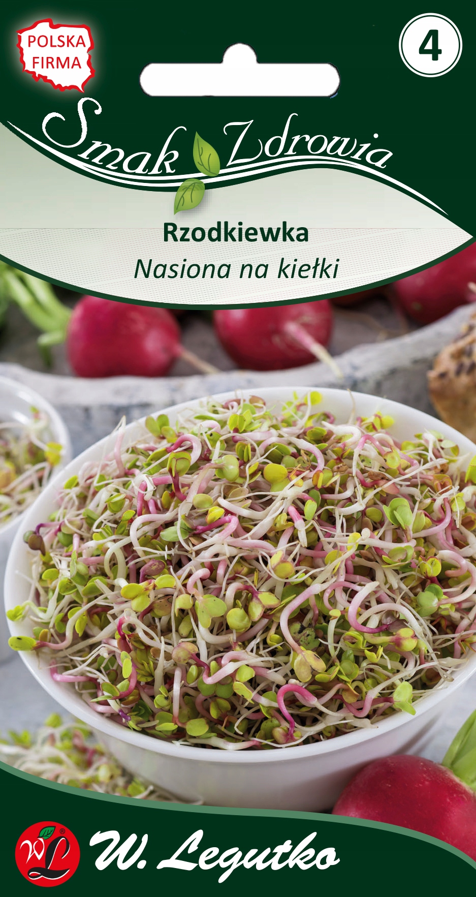 Nasiona na kiełki, rzodkiewka, 20g