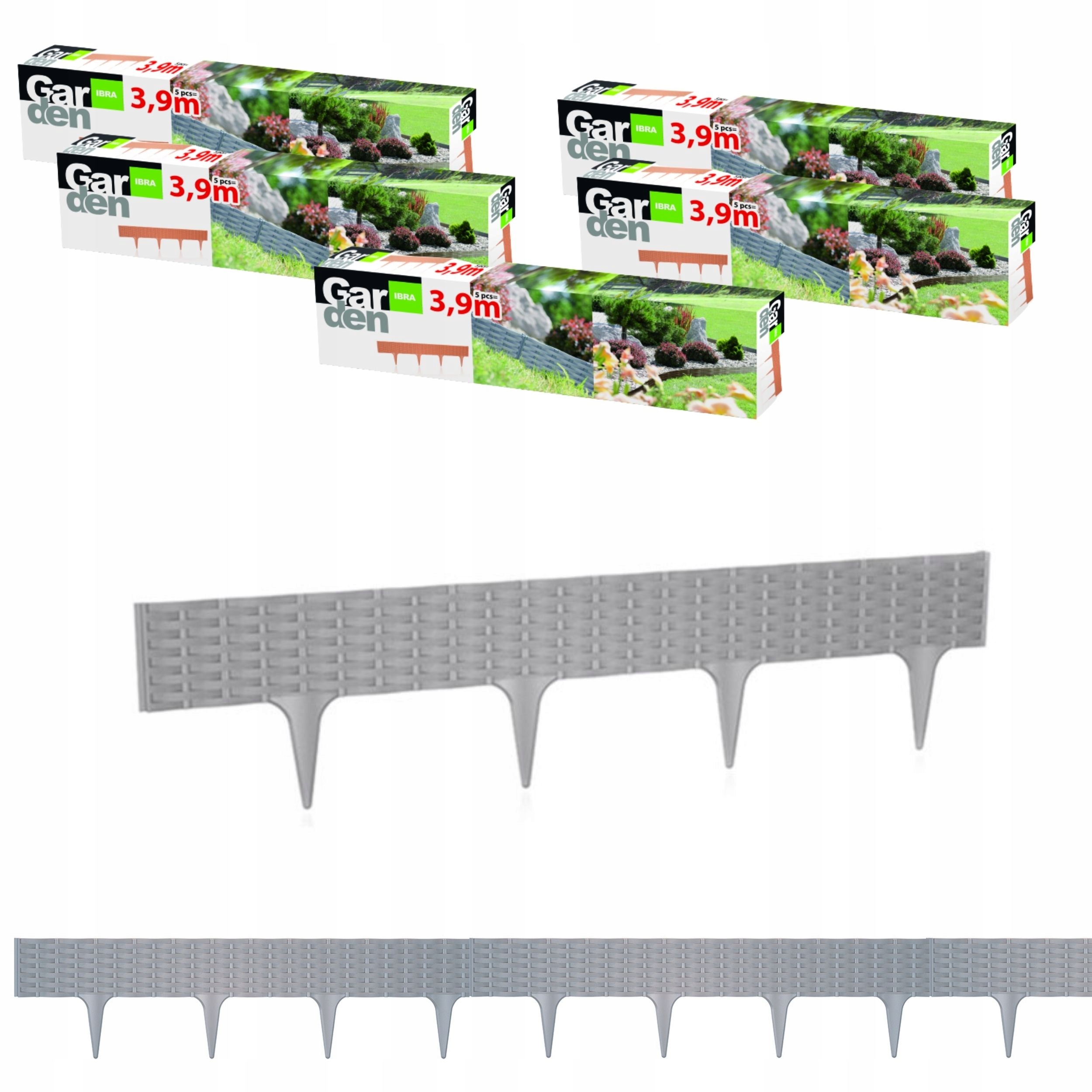 Płotek ogrodowy rattan IBRA Krawężnik 19,5m