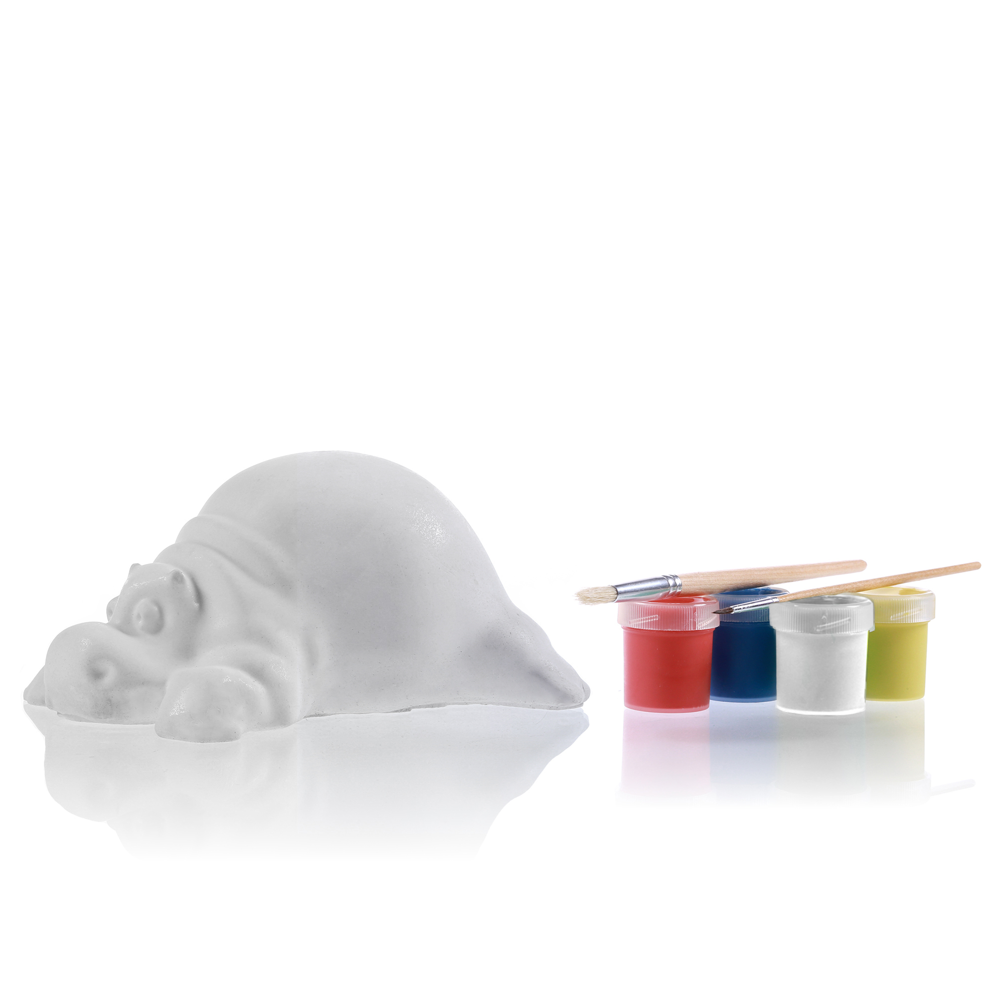 Kolorowanka 3D Hipopotam Figurka gipsowa