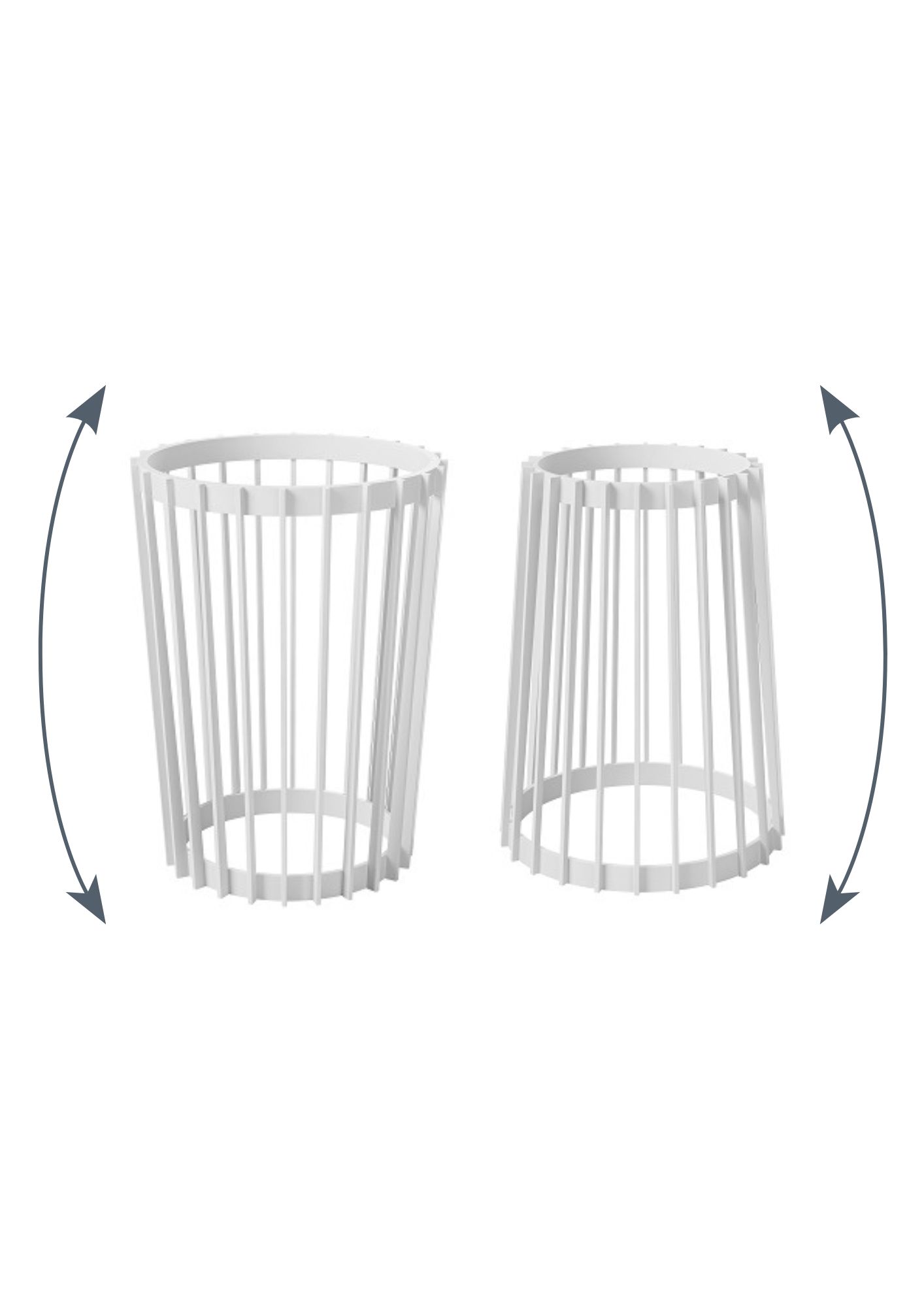 Kwietnik wysoki dwustronny Standy 40H | Biały