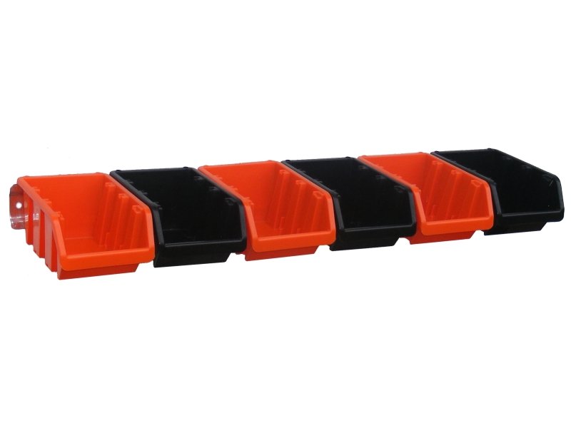 6 X POJEMNIK magazynowy NP6 + listwa metalowa