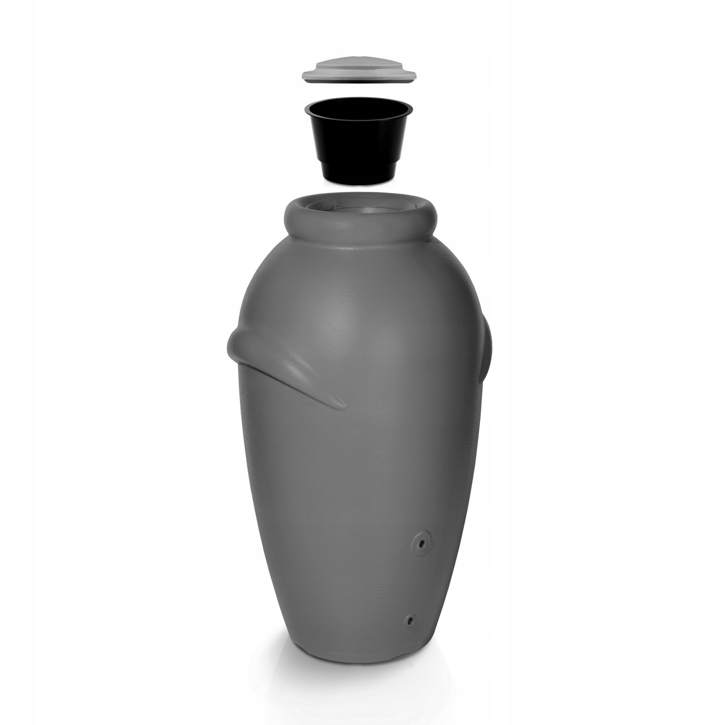 Zbiornik AQUACAN 210 l + przyłącza, podstawa | Grafit, Pojemność: 210 l, Wymiary 56x60x113 cm, Kolor Grafit, Waterform, Prosperplast
