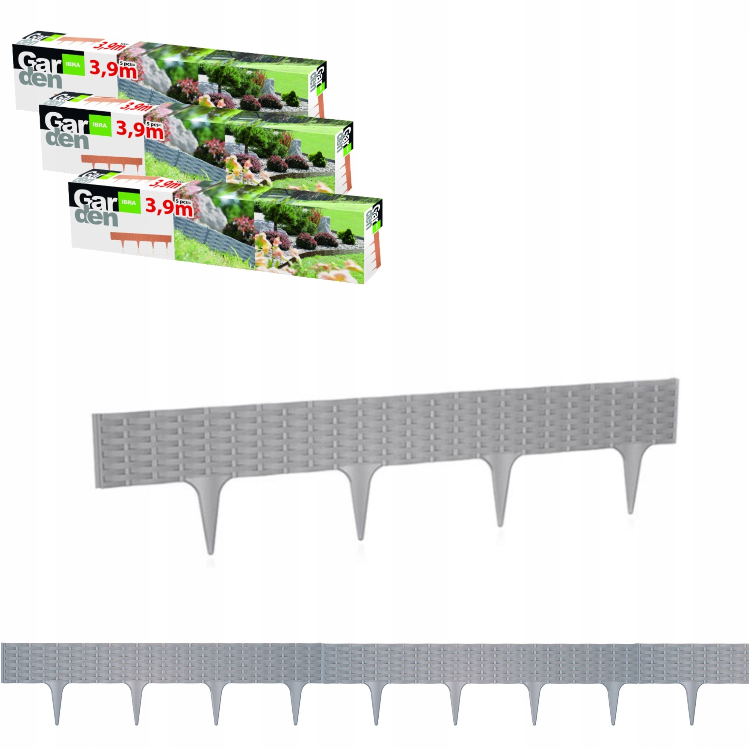 Płotek ogrodowy rattan IBRA Krawężnik 11,7m