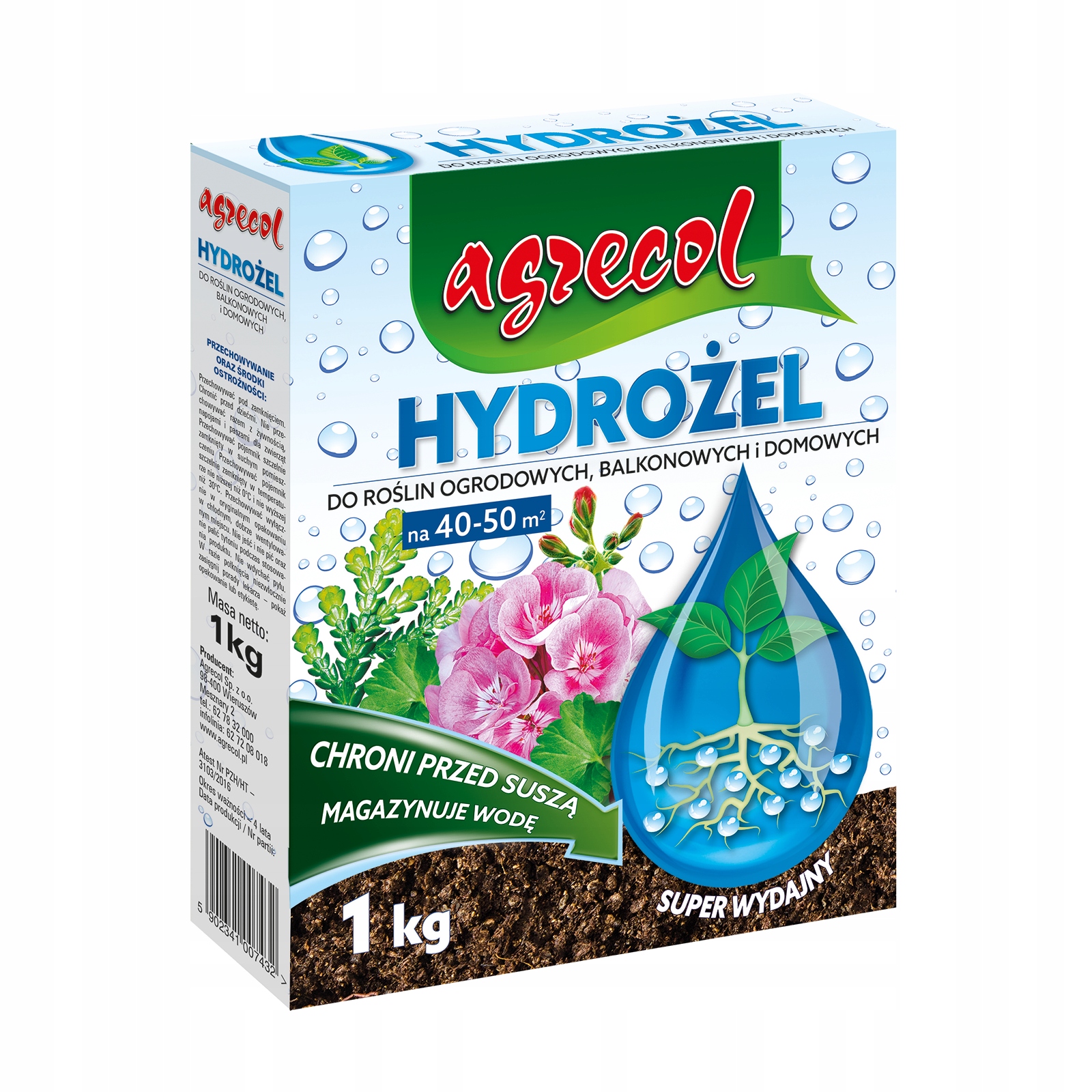 Hydrogel preparat magazynujacy wodę do roślin doniczkowych