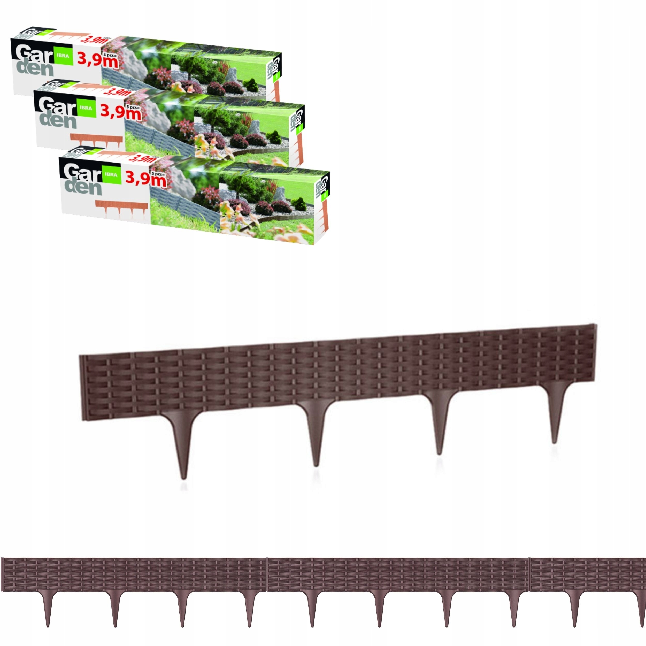 Płotek ogrodowy rattan IBRA Krawężnik 11,7m