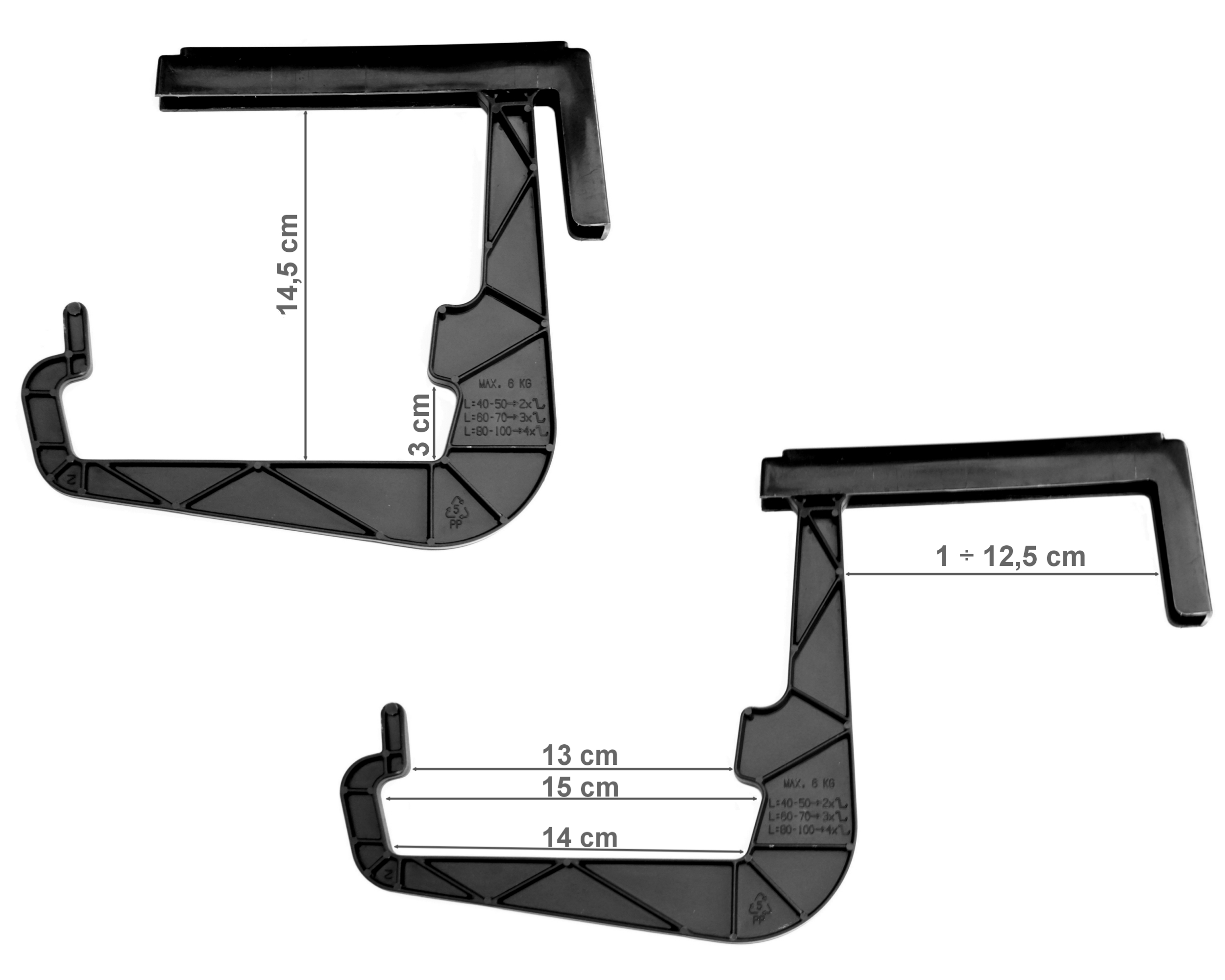 Uchwyt balkonowy HANGPLAST do doniczek Skrzynek