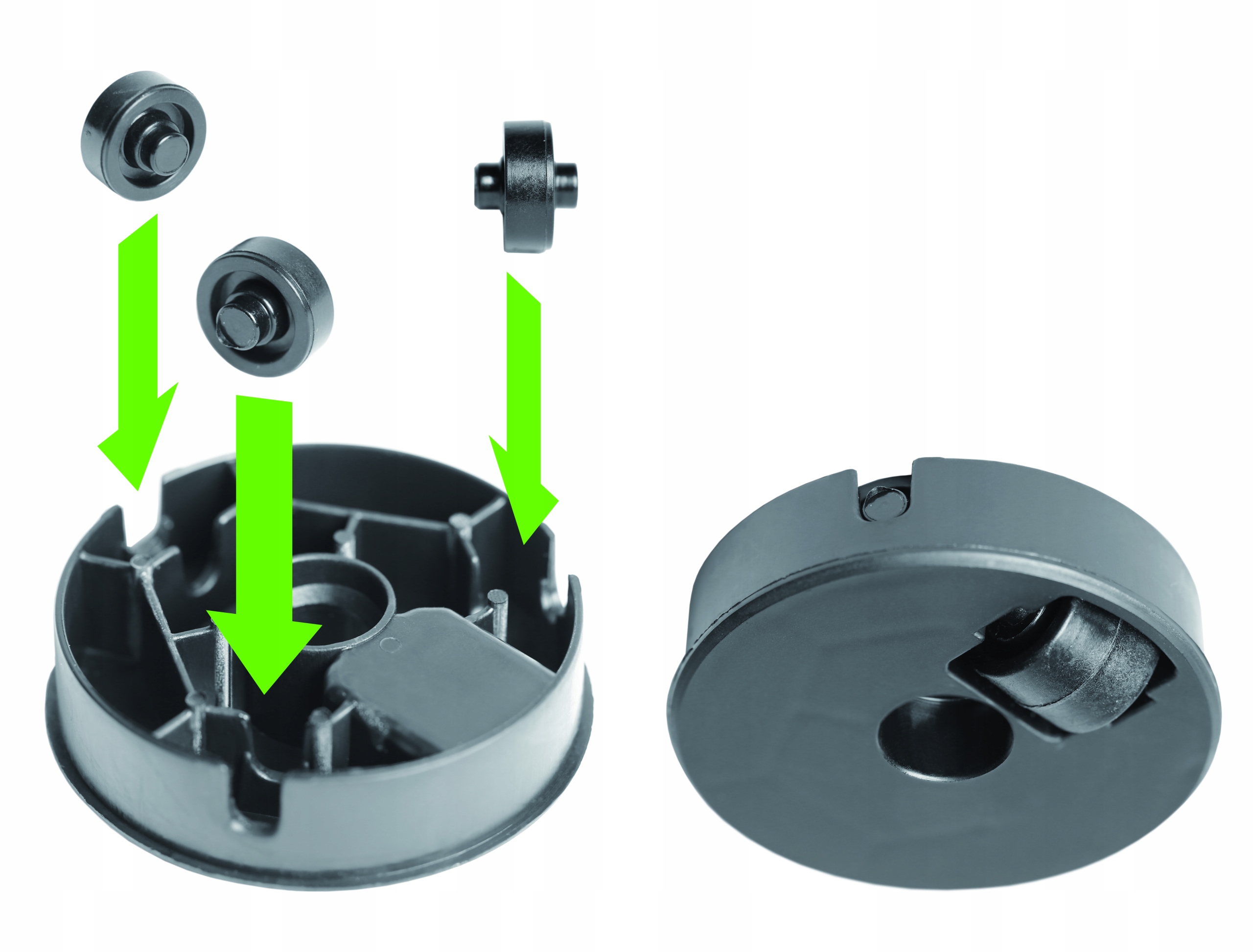 Platforma jezdna okrągła IPMR400 | Antracyt, Kształt Okrągły, Wymiary 39x4.5 cm, Kolor Antracyt, Prosperplast