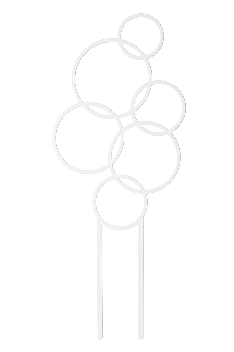 Podpórka do roślin Okręgi | Biały, Wymiary 16x39.5 cm, Kolor Biały, Form-Plastik