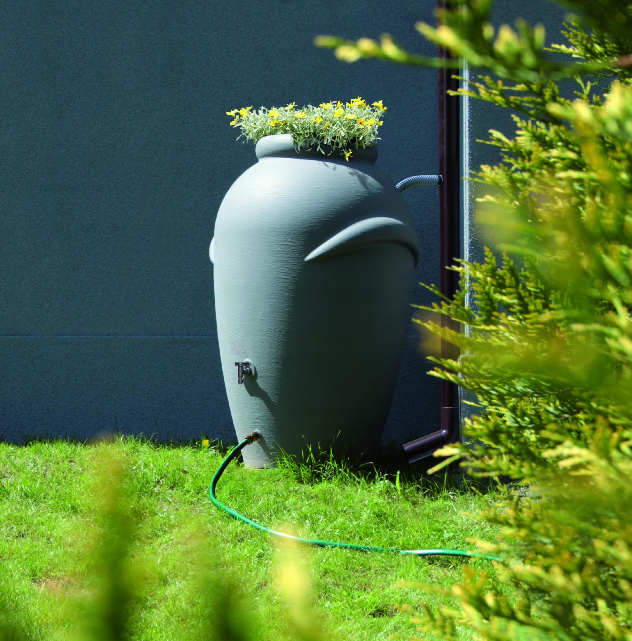 Zbiornik AQUACAN 360 l + łańcuch, podstawa | Antracyt, Pojemność: 360 l, Wymiary 72x80x120 cm, Kolor Antracyt, Waterform, Prosperplast