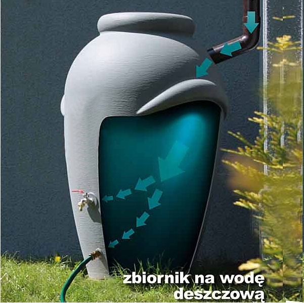 Zbiornik na wodę deszczową AQUACAN 360 l | Grafit, Pojemność: 360 l, Wymiary 72x80x120 cm, Kolor Grafit, Waterform, Prosperplast